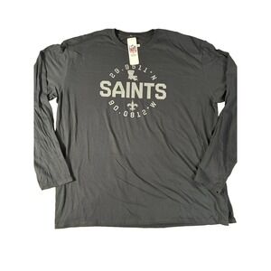 NWT New Orleans Saints NFL Team Apparel Coordinates Long Sleeve Shirt. Men's 3XL